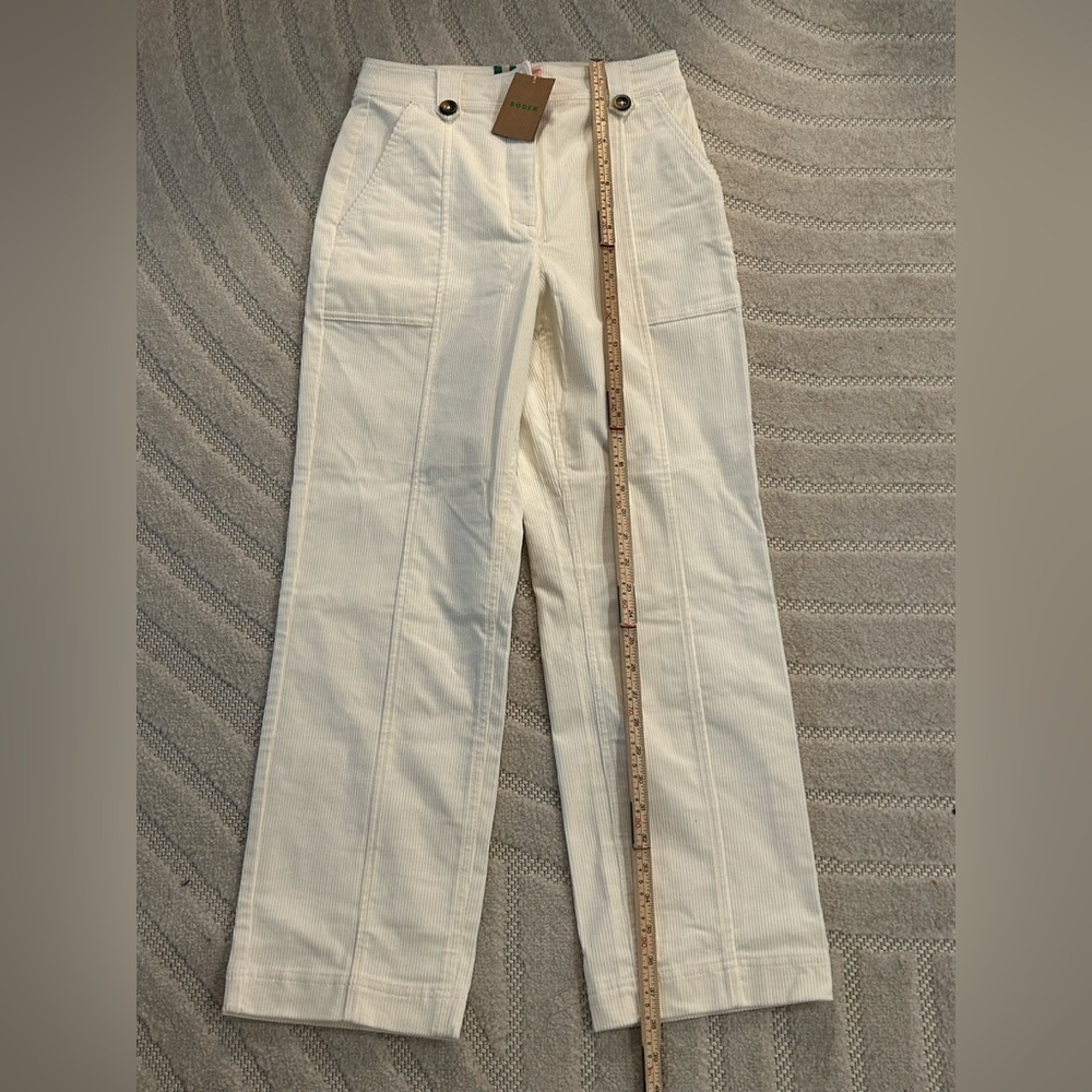 NWT Boden Pimlico Cord Pants in Ivory - Size 2 - Picture 10 of 11